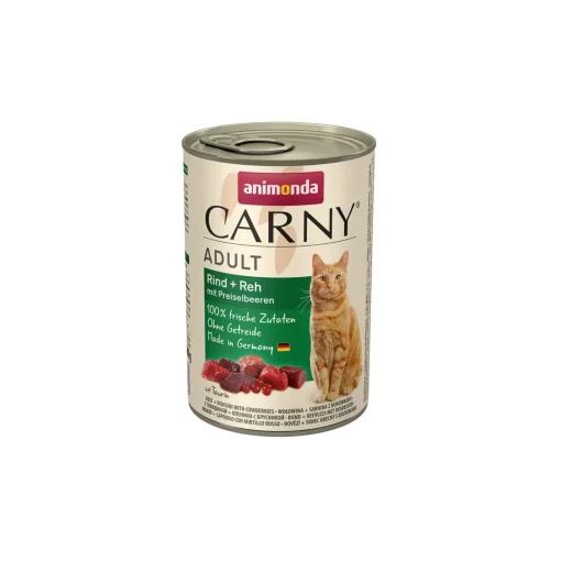 animonda Carny nourriture humide pour chat Adulte 6x400 g Bœuf, chevreuil et airelles^ Nourriture Humide
