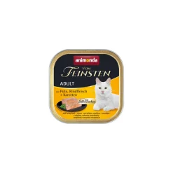 animonda vom Feinsten Adult avec cœur gourmand 32 x 100 g Dinde, bœuf et carotte^ Nourriture Humide