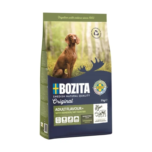 BOZITA Original croquettes pour chiens Adult Flavour+ 3kg 3 kg^ Croquettes