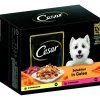Cesar Multipack en gelée à la carotte, au poulet, au bœuf et aux légumes 4 x 12 x 100 g^ Nourriture Humide