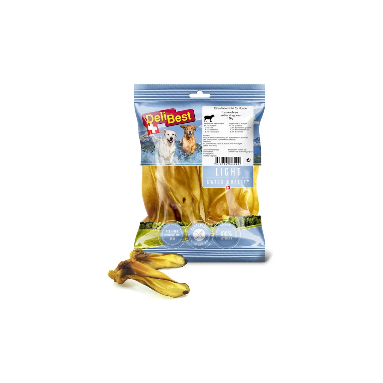 DeliBest Oreilles d’agneau Light 150 g^ Friandises
