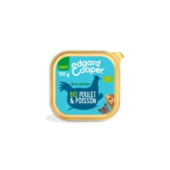 Edgard & Cooper BIO Barquette Exceptionnels Poulet & Poisson Chien Junior 17 x 100 g^ Nourriture Humide|Nourriture