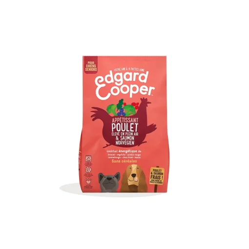 Edgard & Cooper Croquettes Appétissant Poulet élevé en plein air Adulte & Saumon norvégien Chien Senior 2,5 kg^ Croquettes