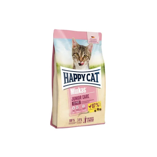 HAPPY CAT Minkas Croquettes Chat Junior, Care, Volaille 1,5 kg^ Croquettes Pour Chat