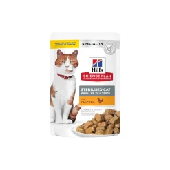 Hill's Science Plan Young Adult Sterilised au poulet 12 x 85 g^ Nourriture Humide
