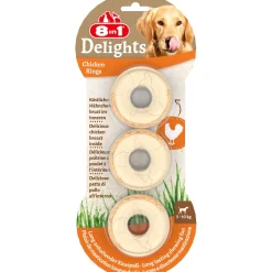 8in1 8 en 1 Delights anneaux à mâcher à la viande de poulet 3 pcs^ Friandises