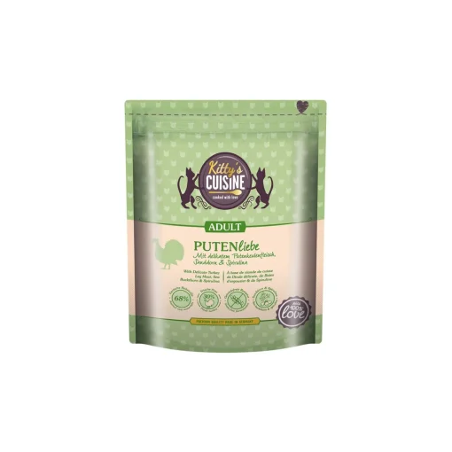 Kitty's Cuisine KITTY’S CUISINE Adult Un amour de dinde - Avec une délicate viande de cuisse de dinde, de l’argousier et de la spiruline 300 g^ Croquettes Pour Chat