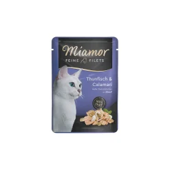 Miamor Feine Filets en gelée Thon avec calamars 24x100 g^ Nourriture Humide