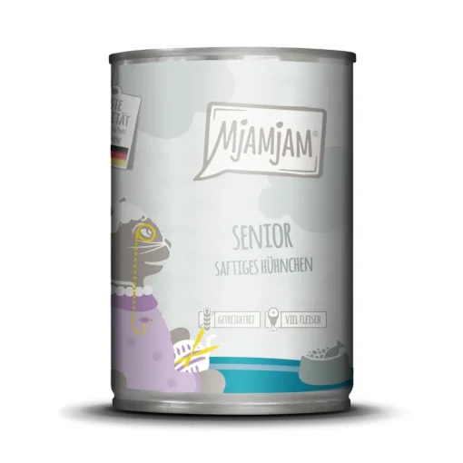 MjAMjAM nourriture humide pour chat senior 6x400 g Poulet^ Nourriture Humide