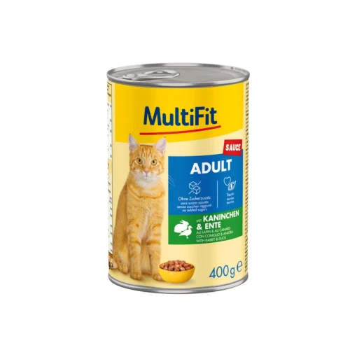 MultiFit Adult Sauce Lapin et canard 6x400 g^ Nourriture Humide