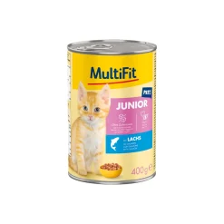 MultiFit nourriture humide pour chat junior, pâté, au saumon 6x400 g^ Nourriture Humide|Nourriture