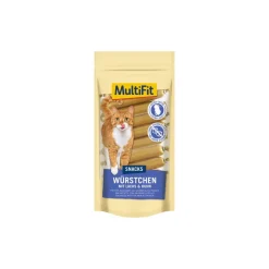 MultiFit Saucisses-snack Saumon 12x9 g^ Friandises