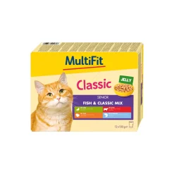 MultiFit Senior Jelly Fish & Classic Mix Multipack 12x100 g^ Nourriture Humide