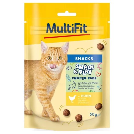 MultiFit Snack&Play Chicken Balls, 50 g^ Friandises