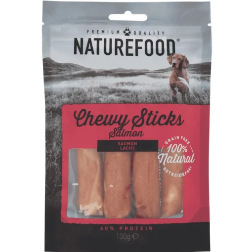 NATUREFOOD Chewy Sticks 3 x 100 g Saumon^ Friandises