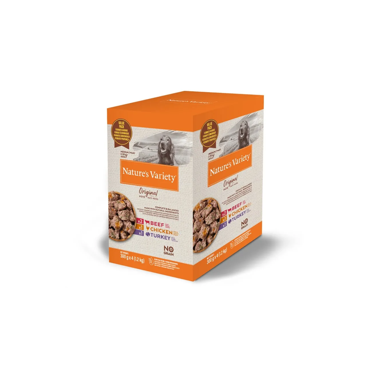 Nature's Variety Original pâté Medium/Maxi Multipack 4 x 300 g^ Nourriture Humide