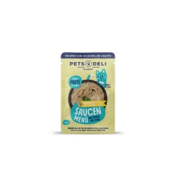 Nourriture humide pour chat Adult Saucen Menu blanc de poulet avec courgette 12 x 70 g^ Nourriture Humide