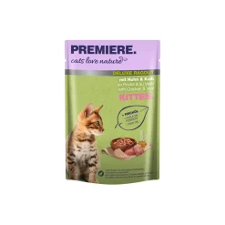 PREMIERE cats love nature Deluxe Ragout Kitten Veau et poulet 24x100 g^ Nourriture Humide|Nourriture