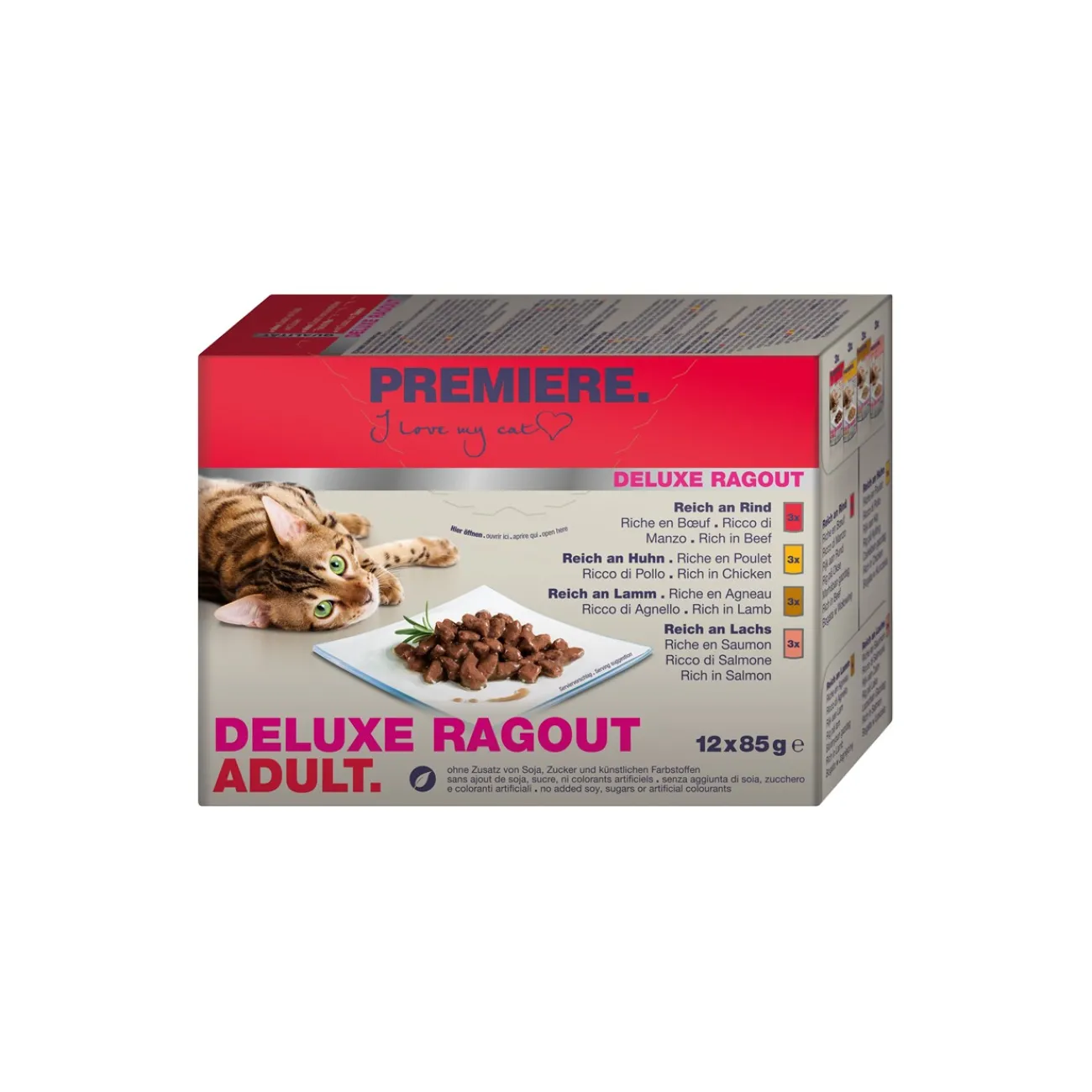 PREMIERE Deluxe Ragout Adult Multipack 12 x 85 g^ Nourriture Humide