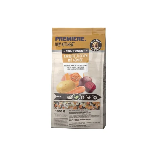 PREMIERE RAW KITCHEN Flocons de Pomme de terre aux légumes 1,5 kg^ Nourriture Supplémentaire|Barf/ Nourriture Surgelée