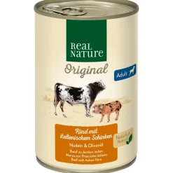 REAL NATURE Adult Bœuf et jambon ital. 6x400 g^ Nourriture Humide