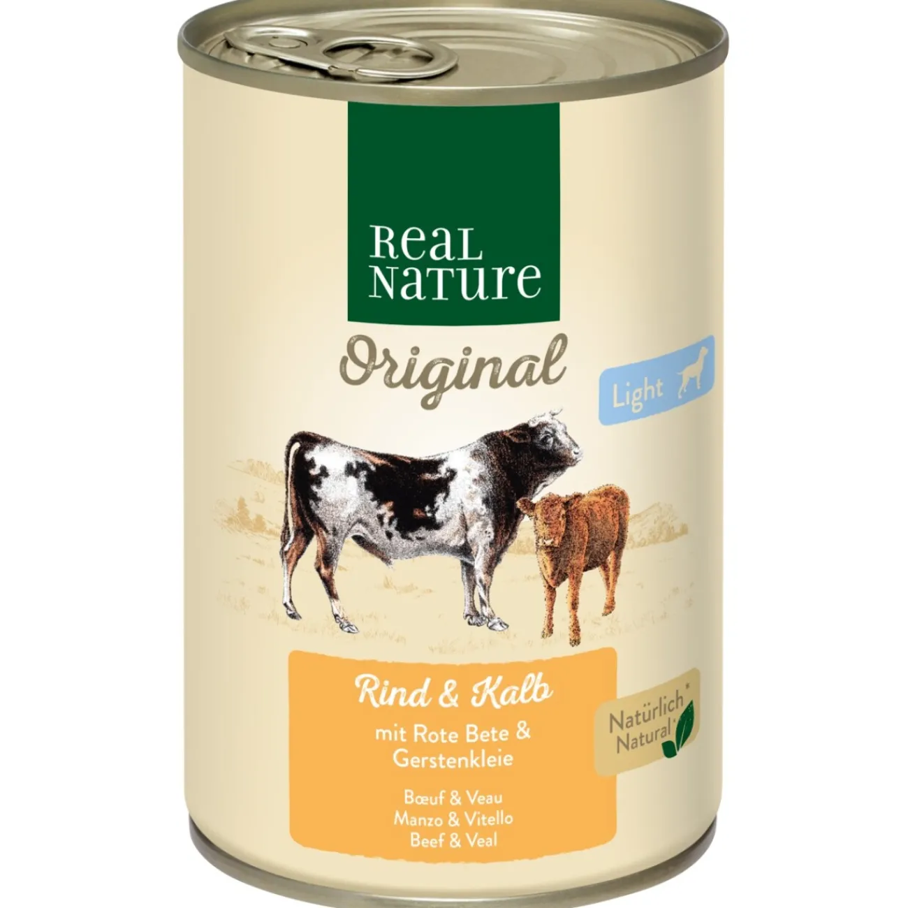 REAL NATURE Light Bœuf et veau 6x400 g^ Nourriture Humide