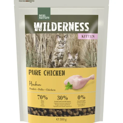 REAL NATURE Wilderness Kitten Pure Chicken 300 g^ Croquettes Pour Chat|Nourriture