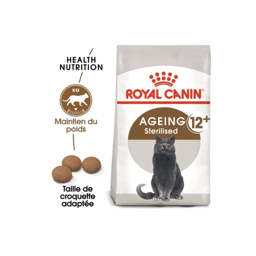 ROYAL CANIN Stérilisé Ageing 12+ Croquettes Chat 2 kg^ Croquettes Pour Chat