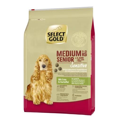 SELECT GOLD Sensitive Senior Medium Canard aux pommes de terre 4 kg^ Croquettes