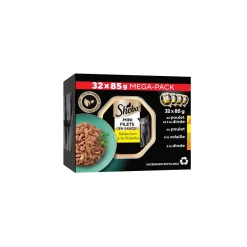 Sheba Mini Filets barquettes Coffret à la Volaille en sauce pour chat adulte 32x85g^ Nourriture Humide