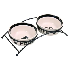 Trixie Ensemble support et gamelles « Eat-on-Feet » de 2x600 ml^ Gamelles À Nourriture