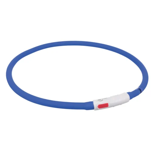 Trixie Flash anneau lumineux USB, XS-XL 70 cm/ø 10 mm bleu^ Colliers|Securité Dans L'Obscurité