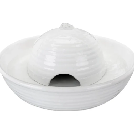 Trixie Fontaine à boire Vital Flow Mini, céramique, 0,8 l/ø 24×10 cm, blanc^ Fontaines