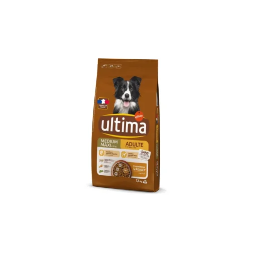 Ultima Medium-Maxi Adulte avec du Poulet 7,5 kg^ Croquettes