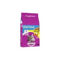 Whiskas Croquettes au poulet pour chat adulte stérilisé 1,75kg^ Croquettes Pour Chat