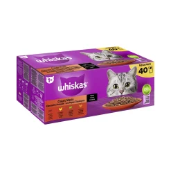 Whiskas Mega Pack 1+ sélection classique en sauce 40x85 g^ Nourriture Humide