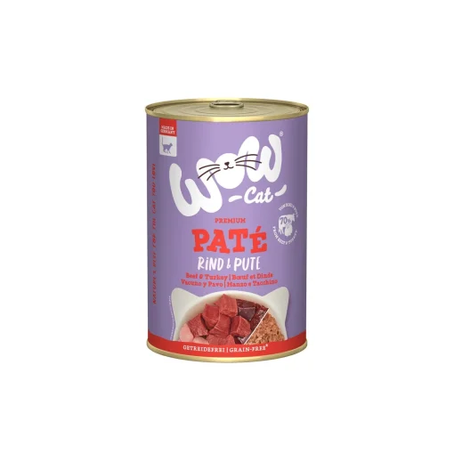WOW Cat Adult 6 x 400 g Bœuf et dinde^ Nourriture Humide