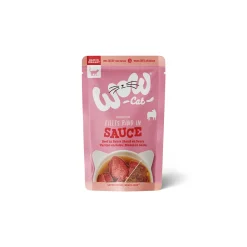 WOW nourriture humide pour chat, adulte, en sauce 8x85 g Bœuf^ Nourriture Humide
