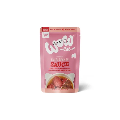 WOW nourriture humide pour chat, adulte, en sauce 8x85 g Bœuf^ Nourriture Humide